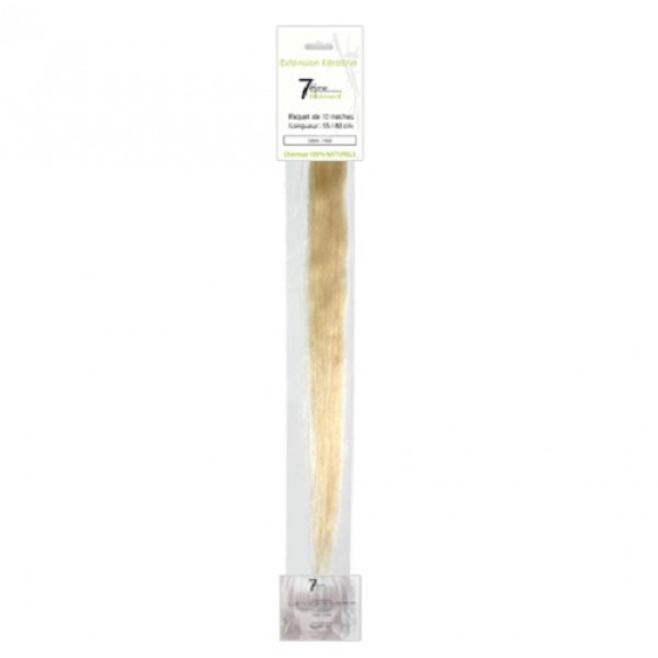 EXTENSION A LA KERATINE 100% NATURELS 60 CM BLOND (CLAIR) PLATINE