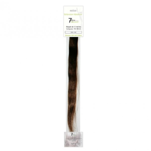 EXTENSION A LA KERATINE 100% NATURELS 60 CM CHATAIN