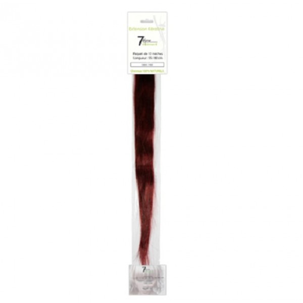 EXTENSION A LA KERATINE 100% NATURELS 60 CM CHATAIN CLAIR ROUGE IRISE