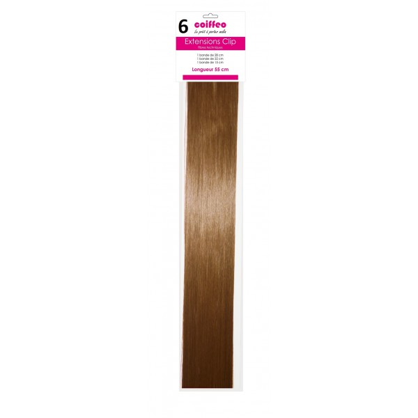 EXTENSIONS A CLIPS CHEVEUX SYNTHETIQUE MAXI LONGUEURS BLOND TRES CLAIR