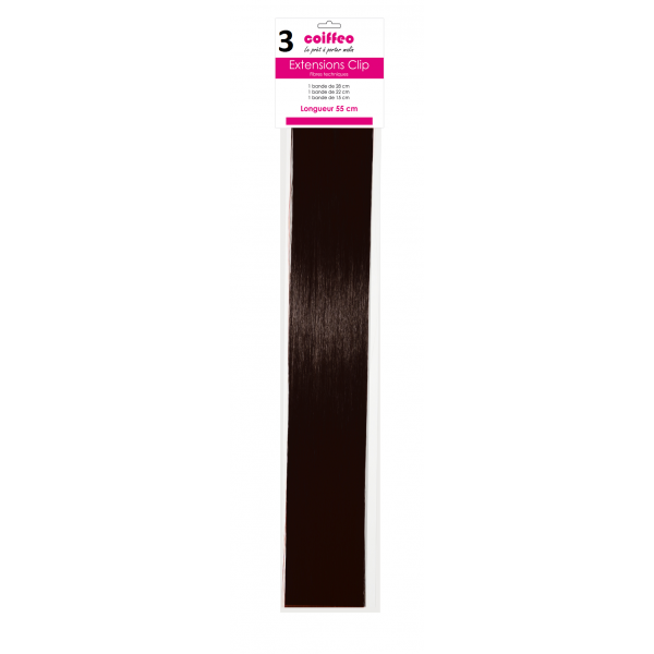 EXTENSIONS A CLIPS CHEVEUX SYNTHETIQUE MAXI LONGUEURS CHATAIN 