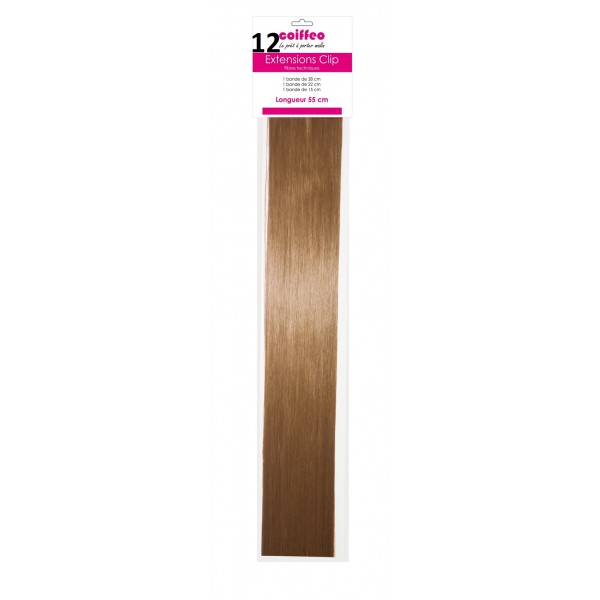 EXTENSIONS CLIPS CHEVEUX SYNTHETIQUE MAXI LONGUEURS BLOND SUPER CLAIR